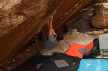 Bouldering in Hueco Tanks on 02/22/2019 with Blue Lizard Climbing and Yoga

Filename: SRM_20190222_1649430.jpg
Aperture: f/5.0
Shutter Speed: 1/320
Body: Canon EOS-1D Mark II
Lens: Canon EF 16-35mm f/2.8 L