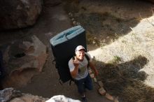 Bouldering in Hueco Tanks on 03/02/2019 with Blue Lizard Climbing and Yoga

Filename: SRM_20190302_1516551.jpg
Aperture: f/5.6
Shutter Speed: 1/250
Body: Canon EOS-1D Mark II
Lens: Canon EF 16-35mm f/2.8 L