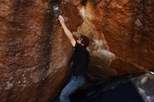 Bouldering in Hueco Tanks on 03/02/2019 with Blue Lizard Climbing and Yoga

Filename: SRM_20190302_1550001.jpg
Aperture: f/5.6
Shutter Speed: 1/250
Body: Canon EOS-1D Mark II
Lens: Canon EF 16-35mm f/2.8 L