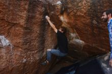 Bouldering in Hueco Tanks on 03/02/2019 with Blue Lizard Climbing and Yoga

Filename: SRM_20190302_1604050.jpg
Aperture: f/5.6
Shutter Speed: 1/250
Body: Canon EOS-1D Mark II
Lens: Canon EF 16-35mm f/2.8 L