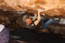 Bouldering in Hueco Tanks on 03/03/2019 with Blue Lizard Climbing and Yoga

Filename: SRM_20190303_1410360.jpg
Aperture: f/2.8
Shutter Speed: 1/250
Body: Canon EOS-1D Mark II
Lens: Canon EF 50mm f/1.8 II