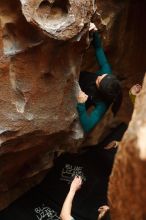 Bouldering in Hueco Tanks on 03/08/2019 with Blue Lizard Climbing and Yoga

Filename: SRM_20190308_1658360.jpg
Aperture: f/2.5
Shutter Speed: 1/100
Body: Canon EOS-1D Mark II
Lens: Canon EF 50mm f/1.8 II