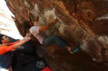 Bouldering in Hueco Tanks on 03/09/2019 with Blue Lizard Climbing and Yoga

Filename: SRM_20190309_1348020.jpg
Aperture: f/5.6
Shutter Speed: 1/160
Body: Canon EOS-1D Mark II
Lens: Canon EF 16-35mm f/2.8 L