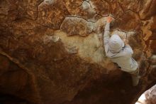 Bouldering in Hueco Tanks on 03/09/2019 with Blue Lizard Climbing and Yoga

Filename: SRM_20190309_1328530.jpg
Aperture: f/5.6
Shutter Speed: 1/160
Body: Canon EOS-1D Mark II
Lens: Canon EF 16-35mm f/2.8 L