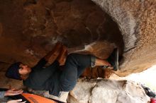 Bouldering in Hueco Tanks on 03/09/2019 with Blue Lizard Climbing and Yoga

Filename: SRM_20190309_1528580.jpg
Aperture: f/5.6
Shutter Speed: 1/250
Body: Canon EOS-1D Mark II
Lens: Canon EF 16-35mm f/2.8 L