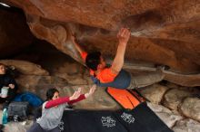 Bouldering in Hueco Tanks on 03/09/2019 with Blue Lizard Climbing and Yoga

Filename: SRM_20190309_1657100.jpg
Aperture: f/5.6
Shutter Speed: 1/250
Body: Canon EOS-1D Mark II
Lens: Canon EF 16-35mm f/2.8 L