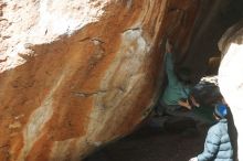 Bouldering in Hueco Tanks on 03/15/2019 with Blue Lizard Climbing and Yoga

Filename: SRM_20190315_1226040.jpg
Aperture: f/4.0
Shutter Speed: 1/400
Body: Canon EOS-1D Mark II
Lens: Canon EF 50mm f/1.8 II