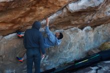 Bouldering in Hueco Tanks on 03/17/2019 with Blue Lizard Climbing and Yoga

Filename: SRM_20190317_1009030.jpg
Aperture: f/4.0
Shutter Speed: 1/250
Body: Canon EOS-1D Mark II
Lens: Canon EF 50mm f/1.8 II