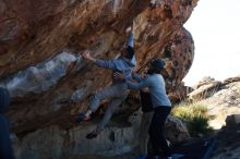 Bouldering in Hueco Tanks on 03/17/2019 with Blue Lizard Climbing and Yoga

Filename: SRM_20190317_1009451.jpg
Aperture: f/4.0
Shutter Speed: 1/640
Body: Canon EOS-1D Mark II
Lens: Canon EF 50mm f/1.8 II