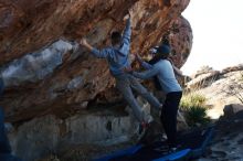 Bouldering in Hueco Tanks on 03/17/2019 with Blue Lizard Climbing and Yoga

Filename: SRM_20190317_1009460.jpg
Aperture: f/4.0
Shutter Speed: 1/640
Body: Canon EOS-1D Mark II
Lens: Canon EF 50mm f/1.8 II