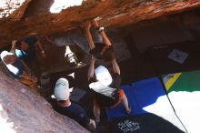 Bouldering in Hueco Tanks on 03/17/2019 with Blue Lizard Climbing and Yoga

Filename: SRM_20190317_1245470.jpg
Aperture: f/5.6
Shutter Speed: 1/320
Body: Canon EOS-1D Mark II
Lens: Canon EF 16-35mm f/2.8 L