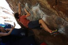 Bouldering in Hueco Tanks on 03/29/2019 with Blue Lizard Climbing and Yoga

Filename: SRM_20190329_1108010.jpg
Aperture: f/5.6
Shutter Speed: 1/250
Body: Canon EOS-1D Mark II
Lens: Canon EF 16-35mm f/2.8 L