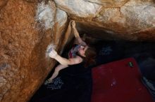 Bouldering in Hueco Tanks on 03/29/2019 with Blue Lizard Climbing and Yoga

Filename: SRM_20190329_1132530.jpg
Aperture: f/5.6
Shutter Speed: 1/250
Body: Canon EOS-1D Mark II
Lens: Canon EF 16-35mm f/2.8 L