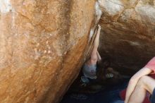 Bouldering in Hueco Tanks on 03/29/2019 with Blue Lizard Climbing and Yoga

Filename: SRM_20190329_1149250.jpg
Aperture: f/4.0
Shutter Speed: 1/200
Body: Canon EOS-1D Mark II
Lens: Canon EF 50mm f/1.8 II