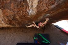 Bouldering in Hueco Tanks on 03/29/2019 with Blue Lizard Climbing and Yoga

Filename: SRM_20190329_1244571.jpg
Aperture: f/5.6
Shutter Speed: 1/250
Body: Canon EOS-1D Mark II
Lens: Canon EF 16-35mm f/2.8 L