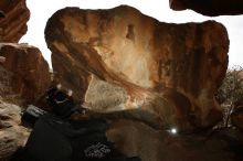 Bouldering in Hueco Tanks on 03/30/2019 with Blue Lizard Climbing and Yoga

Filename: SRM_20190330_1403300.jpg
Aperture: f/5.6
Shutter Speed: 1/250
Body: Canon EOS-1D Mark II
Lens: Canon EF 16-35mm f/2.8 L