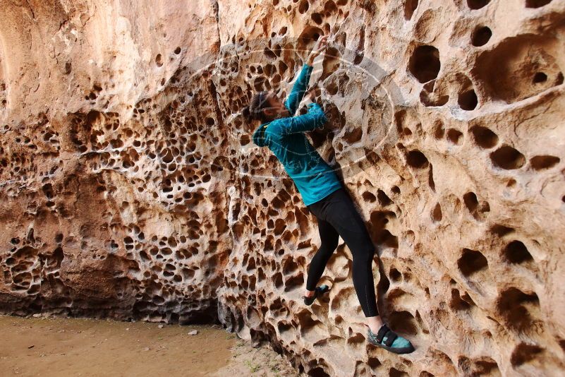 Bouldering in Hueco Tanks on 04/13/2019 with Blue Lizard Climbing and Yoga

Filename: SRM_20190413_1557100.jpg
Aperture: f/5.0
Shutter Speed: 1/80
Body: Canon EOS-1D Mark II
Lens: Canon EF 16-35mm f/2.8 L