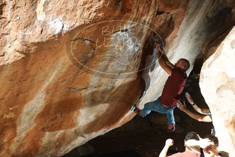 Bouldering in Hueco Tanks on 11/09/2019 with Blue Lizard Climbing and Yoga

Filename: SRM_20191109_1226020.jpg
Aperture: f/5.6
Shutter Speed: 1/250
Body: Canon EOS-1D Mark II
Lens: Canon EF 50mm f/1.8 II