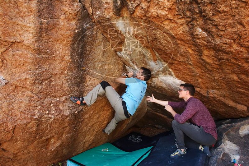 Bouldering in Hueco Tanks on 11/10/2019 with Blue Lizard Climbing and Yoga

Filename: SRM_20191110_1229320.jpg
Aperture: f/5.6
Shutter Speed: 1/250
Body: Canon EOS-1D Mark II
Lens: Canon EF 16-35mm f/2.8 L