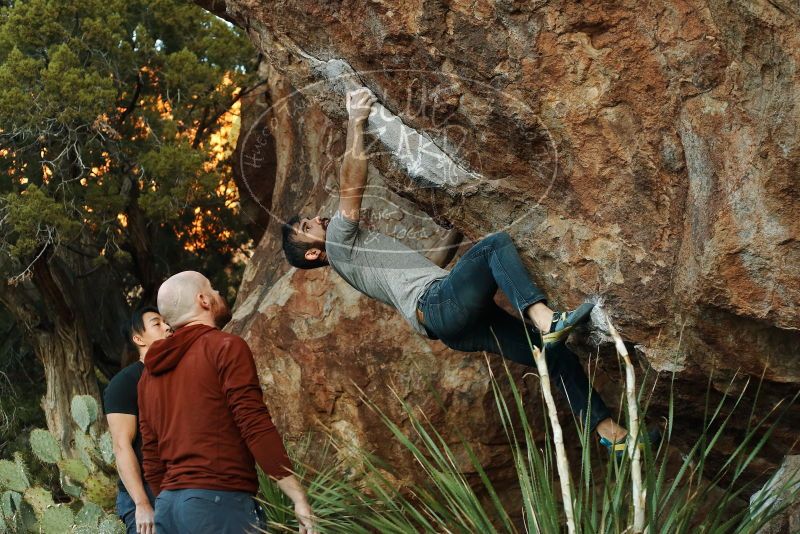 Bouldering in Hueco Tanks on 11/18/2019 with Blue Lizard Climbing and Yoga

Filename: SRM_20191118_1803140.jpg
Aperture: f/3.5
Shutter Speed: 1/250
Body: Canon EOS-1D Mark II
Lens: Canon EF 50mm f/1.8 II