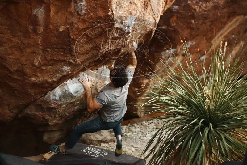 Bouldering in Hueco Tanks on 11/18/2019 with Blue Lizard Climbing and Yoga

Filename: SRM_20191118_1811100.jpg
Aperture: f/2.2
Shutter Speed: 1/250
Body: Canon EOS-1D Mark II
Lens: Canon EF 50mm f/1.8 II