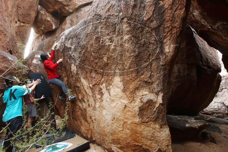 Bouldering in Hueco Tanks on 11/16/2019 with Blue Lizard Climbing and Yoga

Filename: SRM_20191116_1429530.jpg
Aperture: f/5.6
Shutter Speed: 1/200
Body: Canon EOS-1D Mark II
Lens: Canon EF 16-35mm f/2.8 L