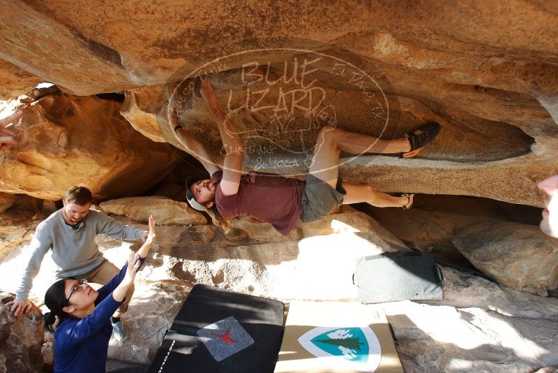 Bouldering in Hueco Tanks on 11/16/2019 with Blue Lizard Climbing and Yoga

Filename: SRM_20191116_1559350.jpg
Aperture: f/5.6
Shutter Speed: 1/200
Body: Canon EOS-1D Mark II
Lens: Canon EF 16-35mm f/2.8 L