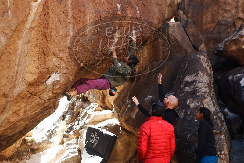 Bouldering in Hueco Tanks on 11/23/2019 with Blue Lizard Climbing and Yoga

Filename: SRM_20191123_1404340.jpg
Aperture: f/4.0
Shutter Speed: 1/250
Body: Canon EOS-1D Mark II
Lens: Canon EF 50mm f/1.8 II