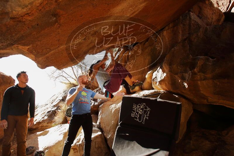 Bouldering in Hueco Tanks on 11/23/2019 with Blue Lizard Climbing and Yoga

Filename: SRM_20191123_1423460.jpg
Aperture: f/6.3
Shutter Speed: 1/250
Body: Canon EOS-1D Mark II
Lens: Canon EF 16-35mm f/2.8 L