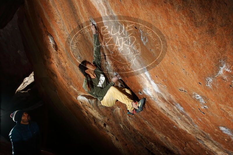 Bouldering in Hueco Tanks on 11/26/2019 with Blue Lizard Climbing and Yoga

Filename: SRM_20191126_1353370.jpg
Aperture: f/7.1
Shutter Speed: 1/250
Body: Canon EOS-1D Mark II
Lens: Canon EF 16-35mm f/2.8 L