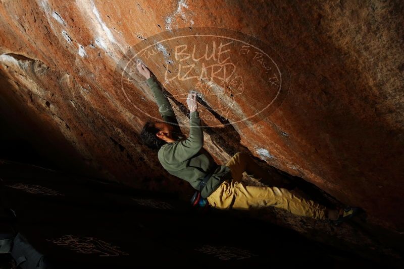 Bouldering in Hueco Tanks on 11/26/2019 with Blue Lizard Climbing and Yoga

Filename: SRM_20191126_1408150.jpg
Aperture: f/7.1
Shutter Speed: 1/250
Body: Canon EOS-1D Mark II
Lens: Canon EF 16-35mm f/2.8 L