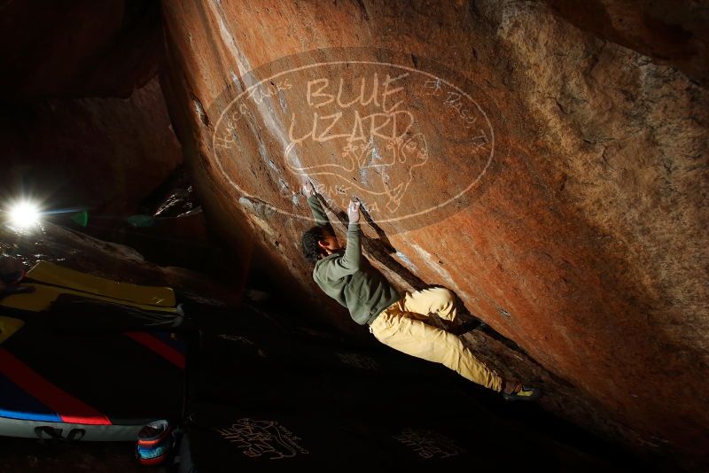 Bouldering in Hueco Tanks on 11/26/2019 with Blue Lizard Climbing and Yoga

Filename: SRM_20191126_1425520.jpg
Aperture: f/7.1
Shutter Speed: 1/250
Body: Canon EOS-1D Mark II
Lens: Canon EF 16-35mm f/2.8 L