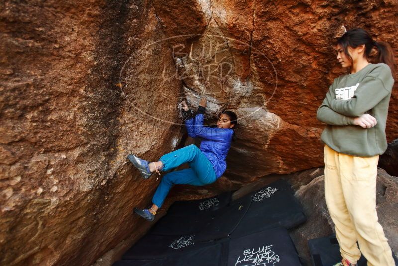 Bouldering in Hueco Tanks on 11/26/2019 with Blue Lizard Climbing and Yoga

Filename: SRM_20191126_1743350.jpg
Aperture: f/2.8
Shutter Speed: 1/250
Body: Canon EOS-1D Mark II
Lens: Canon EF 16-35mm f/2.8 L