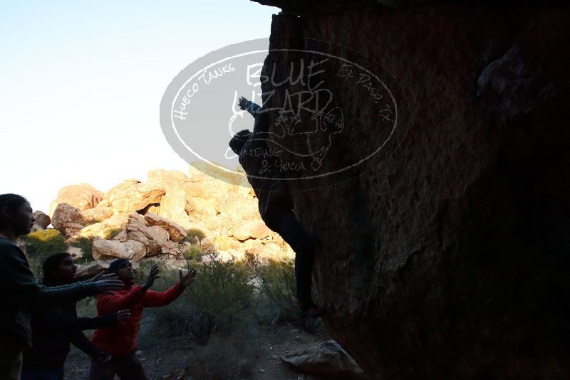 Bouldering in Hueco Tanks on 11/26/2019 with Blue Lizard Climbing and Yoga

Filename: SRM_20191126_1752440.jpg
Aperture: f/7.1
Shutter Speed: 1/250
Body: Canon EOS-1D Mark II
Lens: Canon EF 16-35mm f/2.8 L