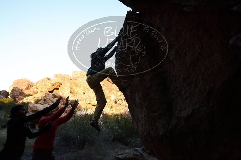 Bouldering in Hueco Tanks on 11/26/2019 with Blue Lizard Climbing and Yoga

Filename: SRM_20191126_1753010.jpg
Aperture: f/6.3
Shutter Speed: 1/250
Body: Canon EOS-1D Mark II
Lens: Canon EF 16-35mm f/2.8 L