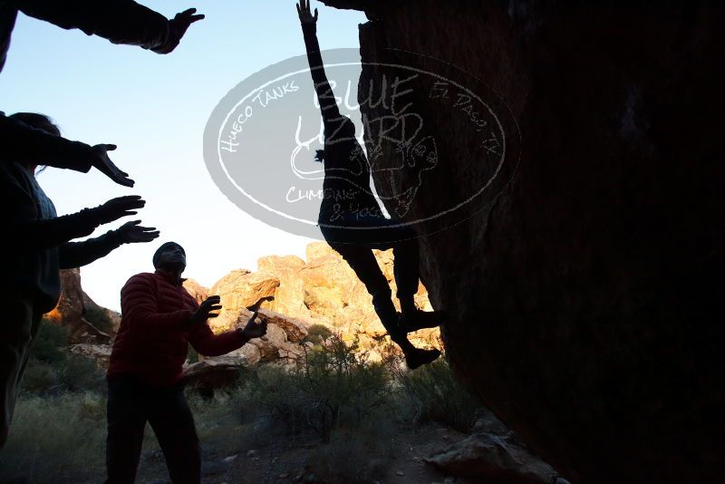 Bouldering in Hueco Tanks on 11/26/2019 with Blue Lizard Climbing and Yoga

Filename: SRM_20191126_1754300.jpg
Aperture: f/6.3
Shutter Speed: 1/250
Body: Canon EOS-1D Mark II
Lens: Canon EF 16-35mm f/2.8 L