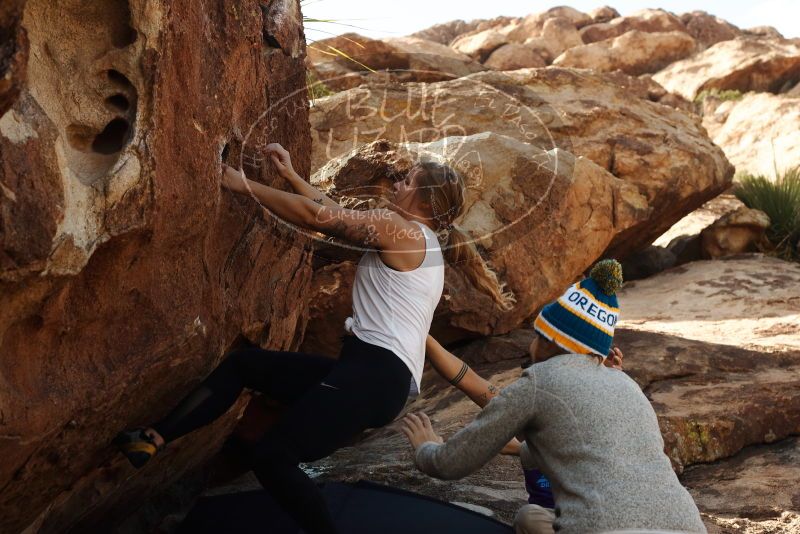 Bouldering in Hueco Tanks on 11/29/2019 with Blue Lizard Climbing and Yoga

Filename: SRM_20191129_1409110.jpg
Aperture: f/6.3
Shutter Speed: 1/250
Body: Canon EOS-1D Mark II
Lens: Canon EF 50mm f/1.8 II