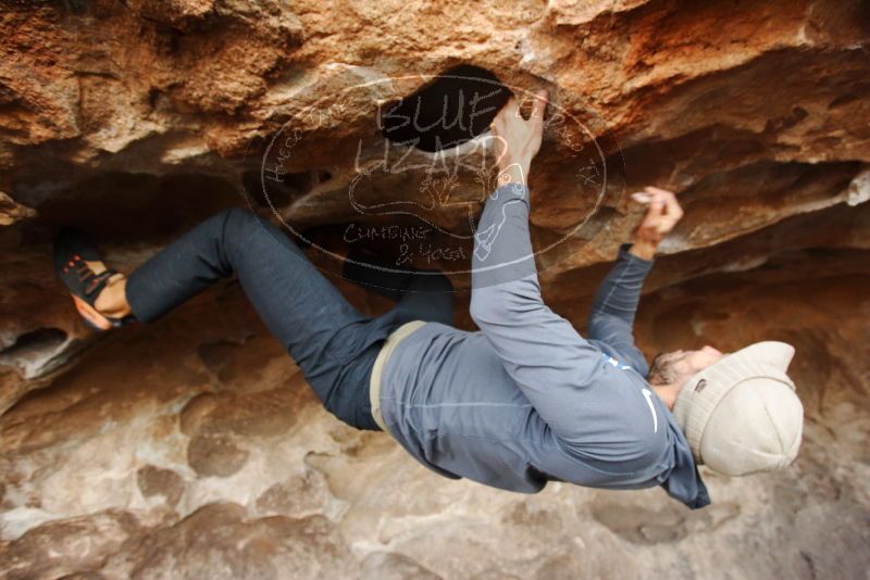 Bouldering in Hueco Tanks on 11/29/2019 with Blue Lizard Climbing and Yoga

Filename: SRM_20191129_1657400.jpg
Aperture: f/4.0
Shutter Speed: 1/250
Body: Canon EOS-1D Mark II
Lens: Canon EF 16-35mm f/2.8 L