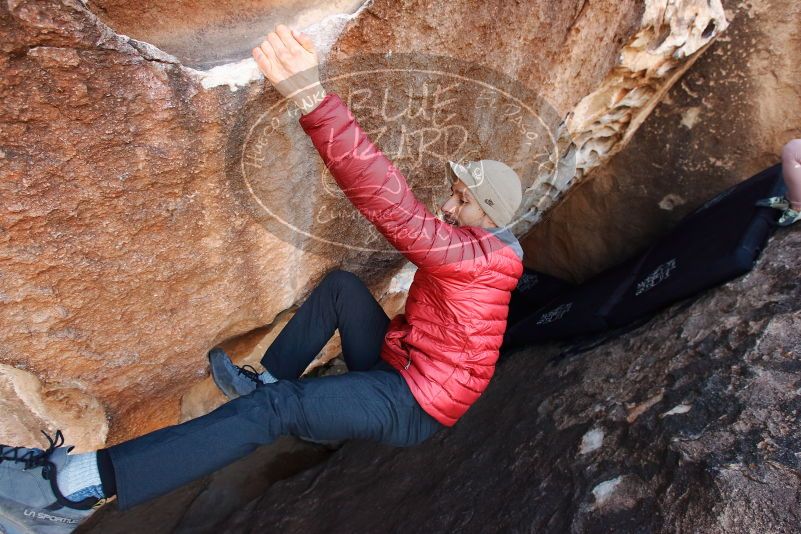 Bouldering in Hueco Tanks on 11/30/2019 with Blue Lizard Climbing and Yoga

Filename: SRM_20191130_1019380.jpg
Aperture: f/5.0
Shutter Speed: 1/250
Body: Canon EOS-1D Mark II
Lens: Canon EF 16-35mm f/2.8 L