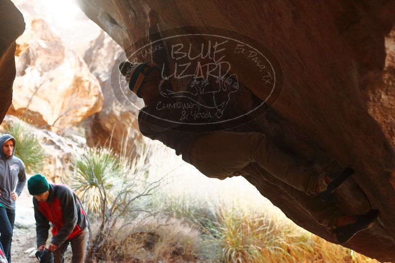 Bouldering in Hueco Tanks on 11/30/2019 with Blue Lizard Climbing and Yoga

Filename: SRM_20191130_1126030.jpg
Aperture: f/3.5
Shutter Speed: 1/250
Body: Canon EOS-1D Mark II
Lens: Canon EF 50mm f/1.8 II