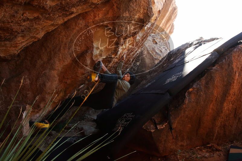 Bouldering in Hueco Tanks on 11/30/2019 with Blue Lizard Climbing and Yoga

Filename: SRM_20191130_1323450.jpg
Aperture: f/6.3
Shutter Speed: 1/250
Body: Canon EOS-1D Mark II
Lens: Canon EF 16-35mm f/2.8 L