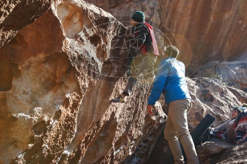 Bouldering in Hueco Tanks on 11/30/2019 with Blue Lizard Climbing and Yoga

Filename: SRM_20191130_1421510.jpg
Aperture: f/8.0
Shutter Speed: 1/320
Body: Canon EOS-1D Mark II
Lens: Canon EF 16-35mm f/2.8 L