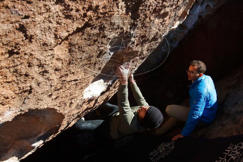 Bouldering in Hueco Tanks on 11/30/2019 with Blue Lizard Climbing and Yoga

Filename: SRM_20191130_1434060.jpg
Aperture: f/8.0
Shutter Speed: 1/250
Body: Canon EOS-1D Mark II
Lens: Canon EF 16-35mm f/2.8 L