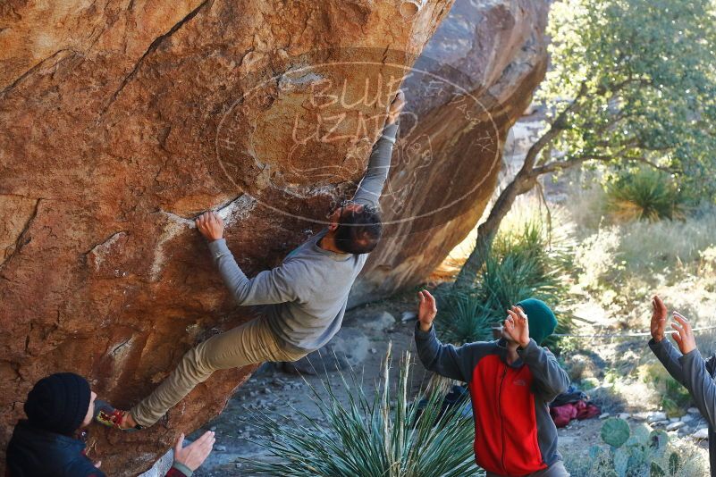 Bouldering in Hueco Tanks on 11/30/2019 with Blue Lizard Climbing and Yoga

Filename: SRM_20191130_1620440.jpg
Aperture: f/4.5
Shutter Speed: 1/250
Body: Canon EOS-1D Mark II
Lens: Canon EF 50mm f/1.8 II