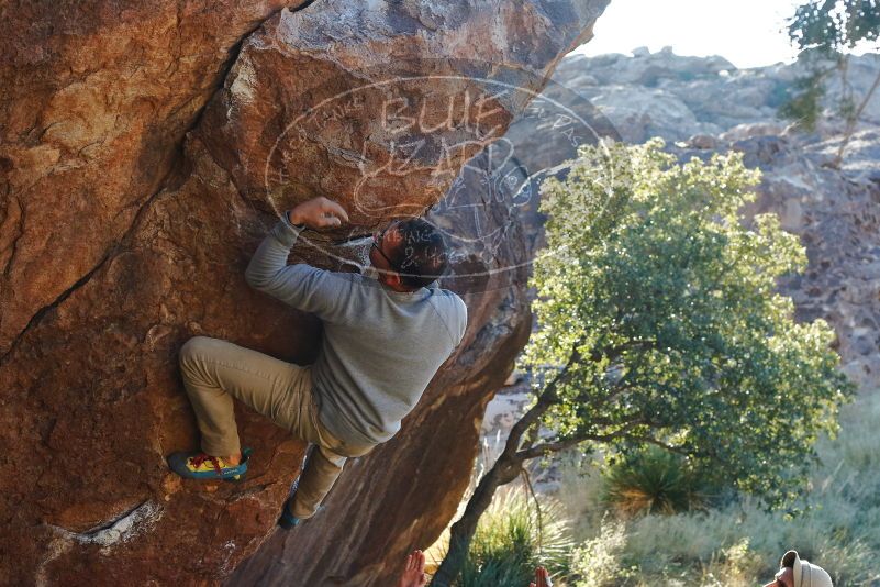 Bouldering in Hueco Tanks on 11/30/2019 with Blue Lizard Climbing and Yoga

Filename: SRM_20191130_1621020.jpg
Aperture: f/6.3
Shutter Speed: 1/250
Body: Canon EOS-1D Mark II
Lens: Canon EF 50mm f/1.8 II