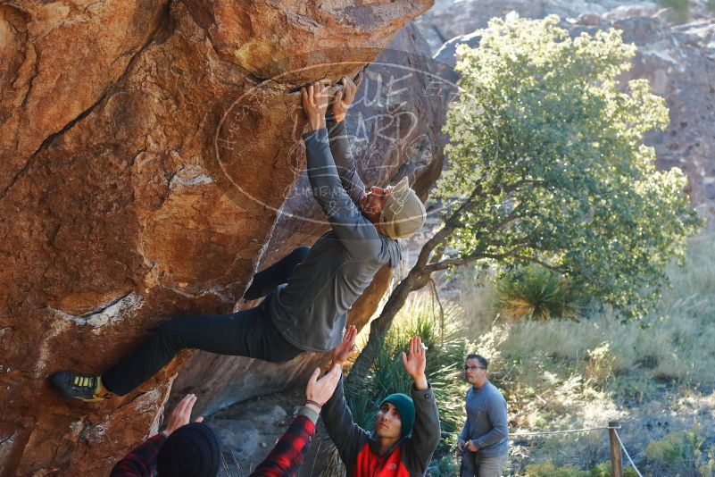 Bouldering in Hueco Tanks on 11/30/2019 with Blue Lizard Climbing and Yoga

Filename: SRM_20191130_1624060.jpg
Aperture: f/4.5
Shutter Speed: 1/250
Body: Canon EOS-1D Mark II
Lens: Canon EF 50mm f/1.8 II