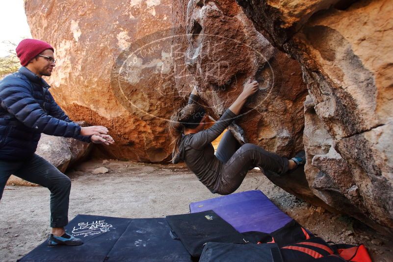 Bouldering in Hueco Tanks on 12/06/2019 with Blue Lizard Climbing and Yoga

Filename: SRM_20191206_1025370.jpg
Aperture: f/4.0
Shutter Speed: 1/250
Body: Canon EOS-1D Mark II
Lens: Canon EF 16-35mm f/2.8 L