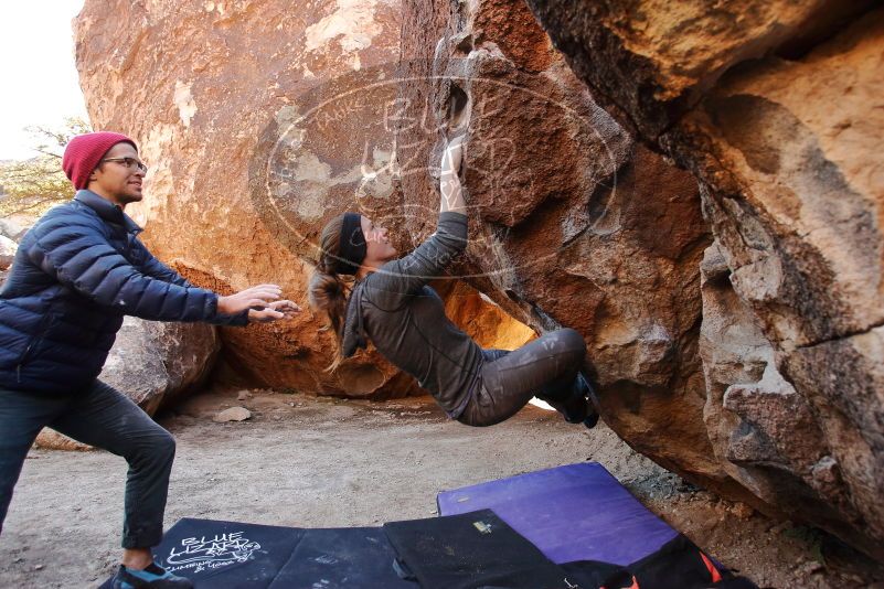 Bouldering in Hueco Tanks on 12/06/2019 with Blue Lizard Climbing and Yoga

Filename: SRM_20191206_1025400.jpg
Aperture: f/4.0
Shutter Speed: 1/250
Body: Canon EOS-1D Mark II
Lens: Canon EF 16-35mm f/2.8 L