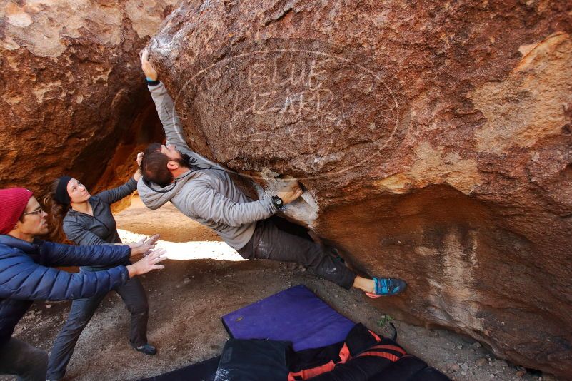 Bouldering in Hueco Tanks on 12/06/2019 with Blue Lizard Climbing and Yoga

Filename: SRM_20191206_1029570.jpg
Aperture: f/4.5
Shutter Speed: 1/250
Body: Canon EOS-1D Mark II
Lens: Canon EF 16-35mm f/2.8 L