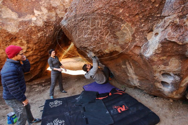 Bouldering in Hueco Tanks on 12/06/2019 with Blue Lizard Climbing and Yoga

Filename: SRM_20191206_1031070.jpg
Aperture: f/4.0
Shutter Speed: 1/250
Body: Canon EOS-1D Mark II
Lens: Canon EF 16-35mm f/2.8 L